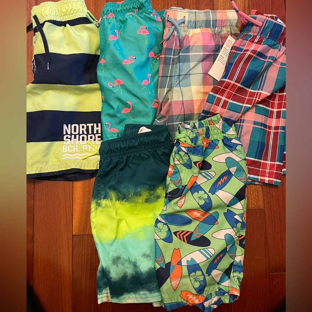 6 boys bathing suit lot